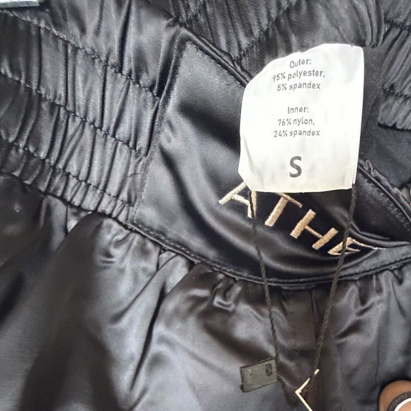 Athena Women's Black Satin Athletic Shorts - Picture 6 of 6